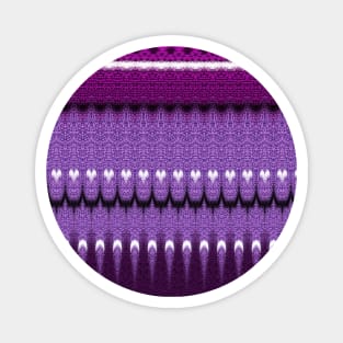 Purple Pattern 3 with Hearts Magnet